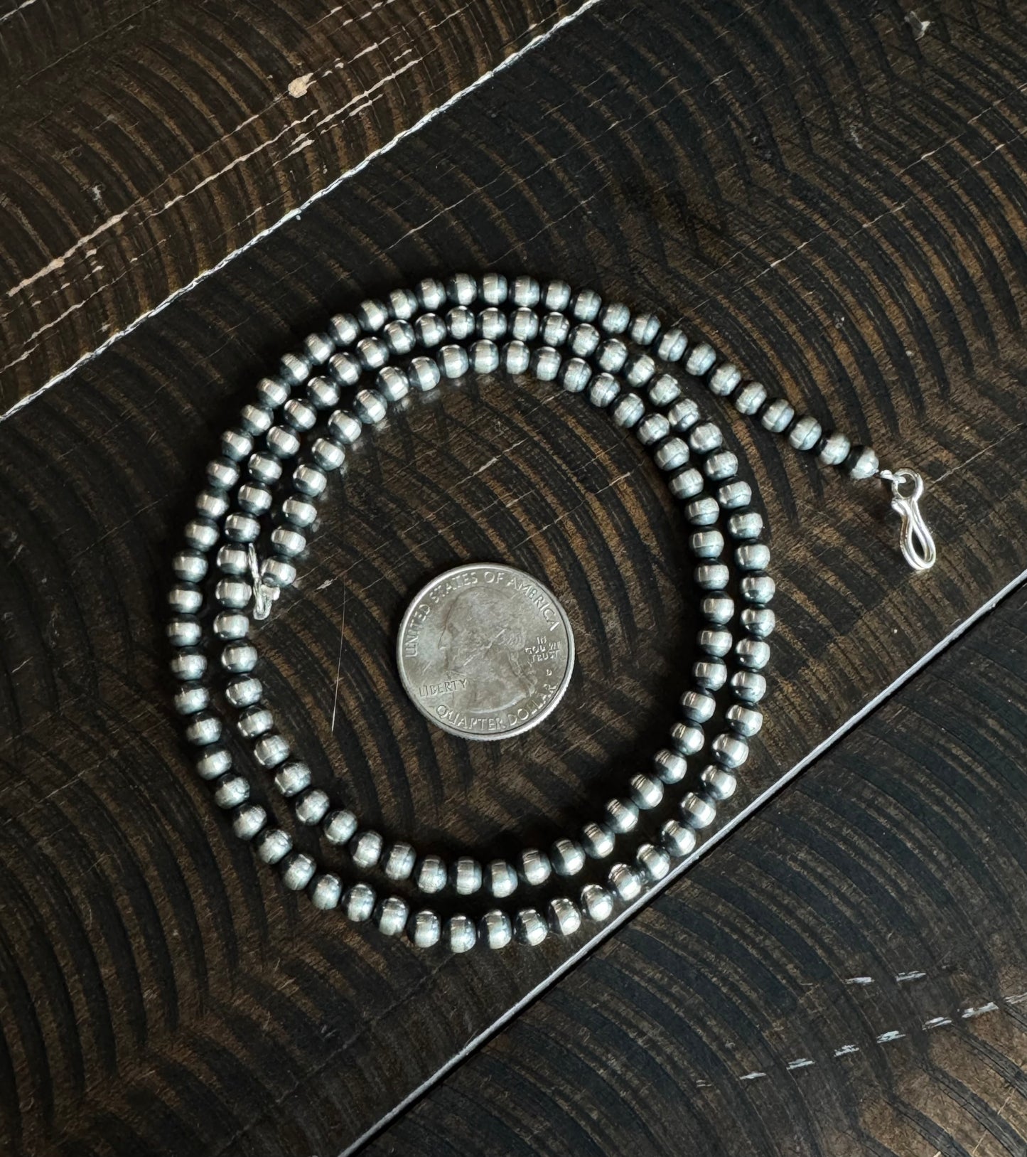 Authentic 5mm 24” Navajo Pearl Necklace