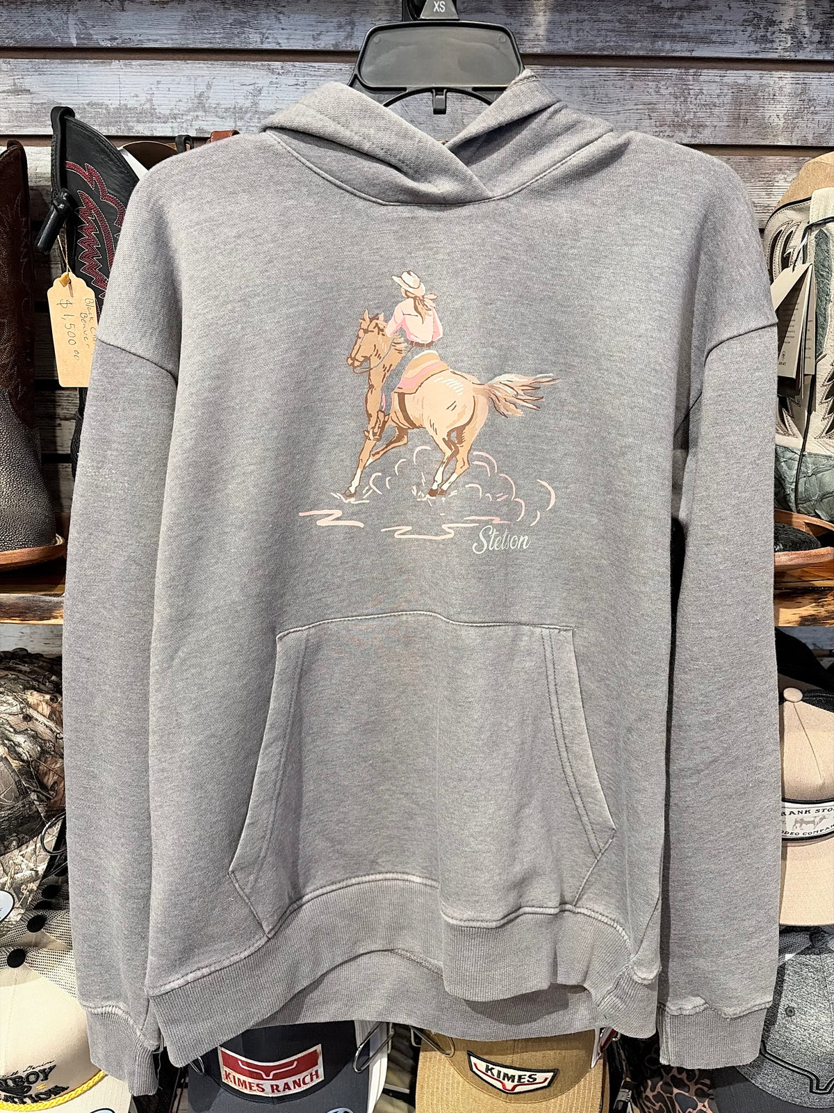 Stetson Riding Off Grey Hoodie