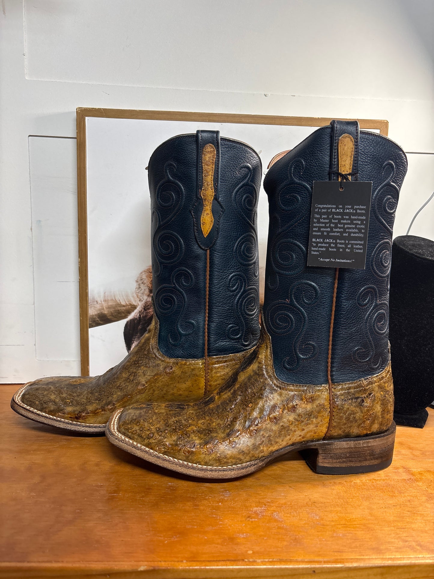 Black Jack Sturgeon Fish Brown Boots