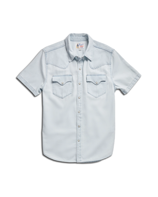 Tecovas Denim Pearl Snap Short Sleeve Ultra Light