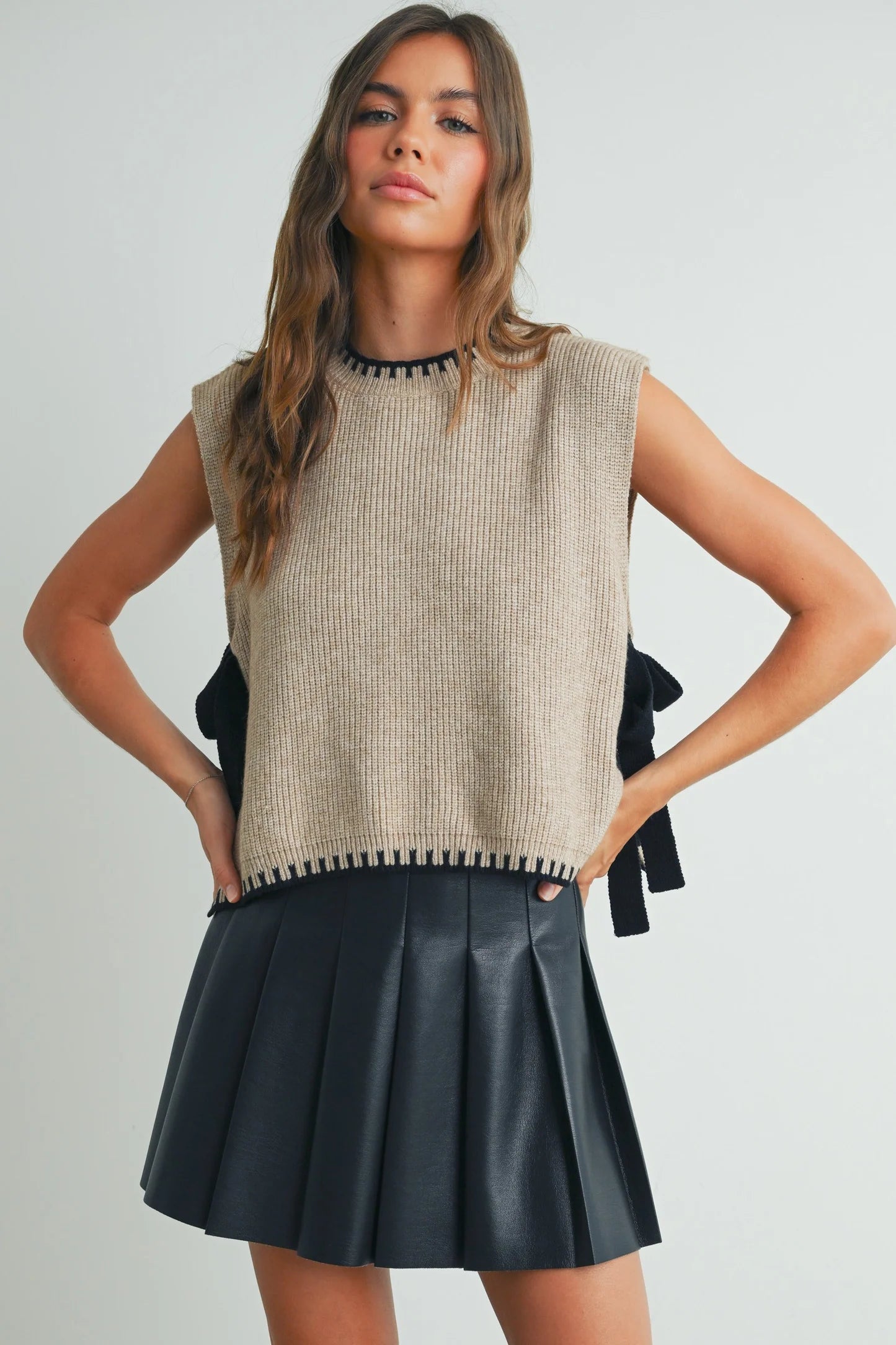 Olivia bow sweater vest