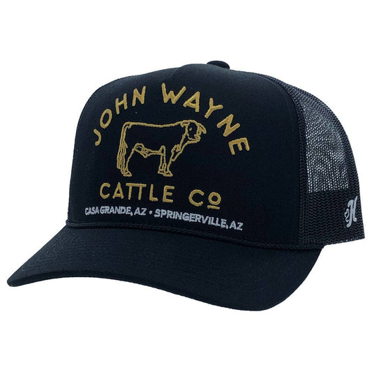 Hooey John Wayne Cattle Co Trucker Hat Black