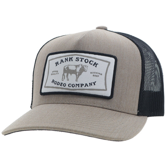 Hooey Rank Stock 5 Panel Trucker Hat Tan