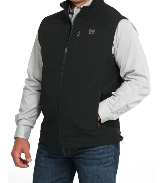 Cinch Softshell Vest Men's Gold Stitching