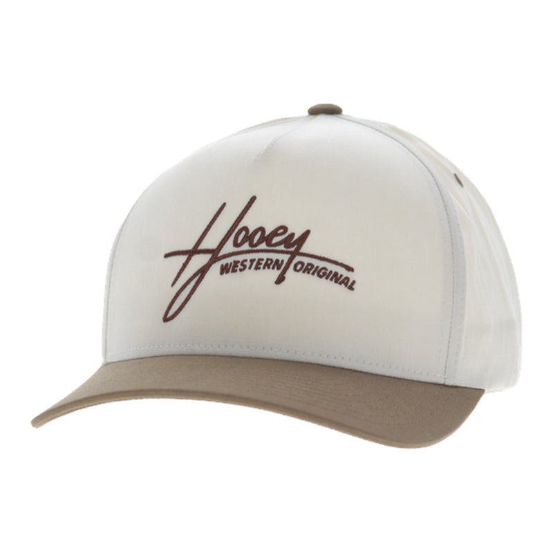 Hooey Mark Out 5-Panel Full Surround Snapback Hat Cream/Brown