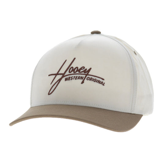 Hooey Mark Out 5-Panel Full Surround Snapback Hat Cream/Brown
