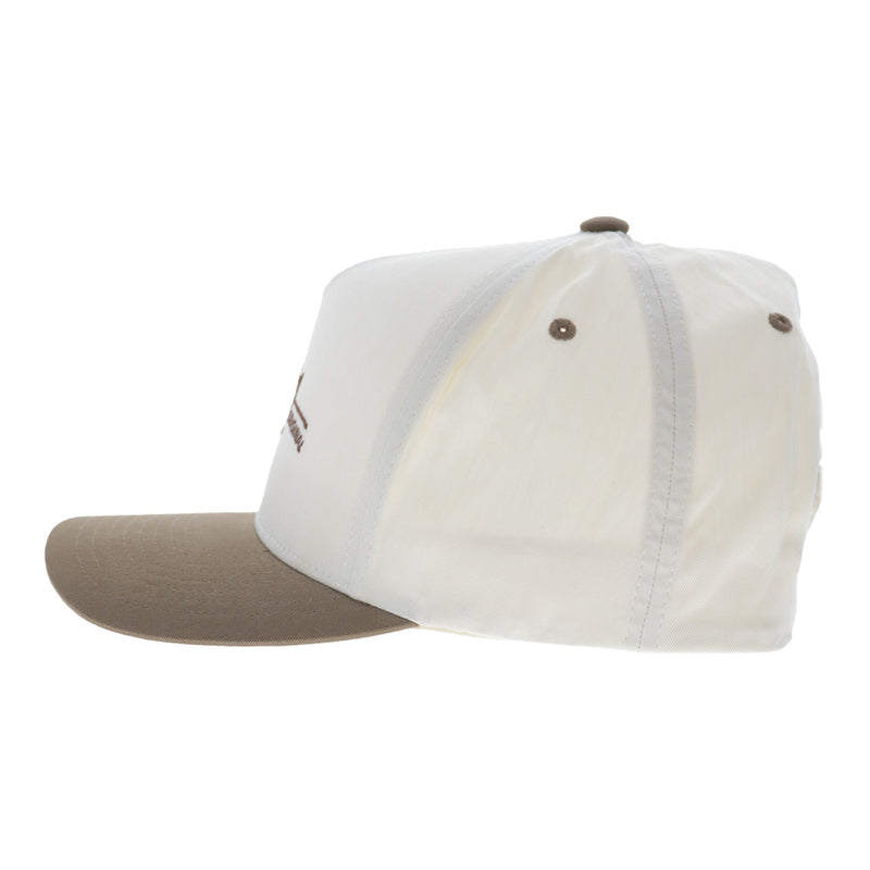 Hooey Mark Out 5-Panel Full Surround Snapback Hat Cream/Brown