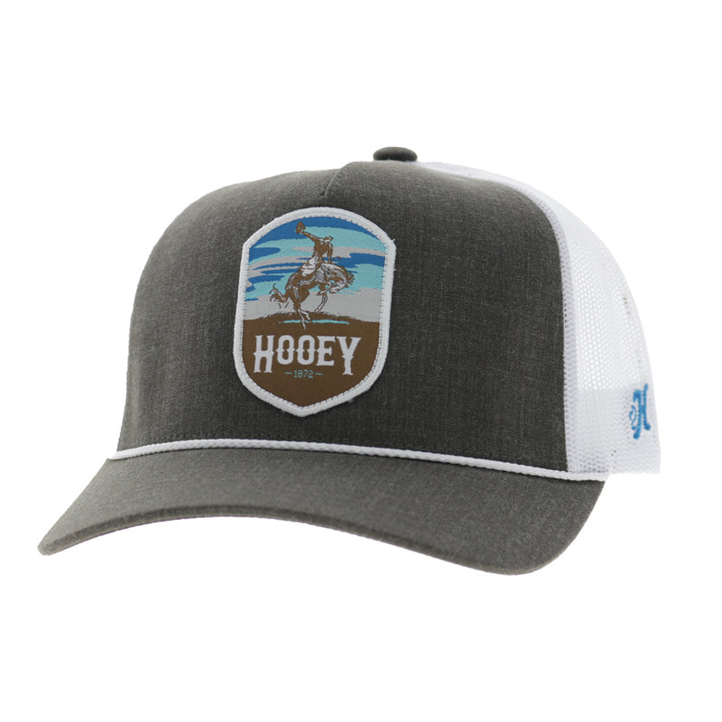 Hooey Cheyenne 5-Panel Trucker Snapback Hat Brown/White