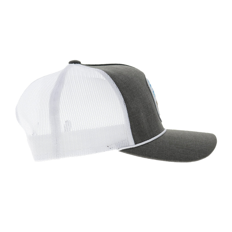Hooey Cheyenne 5-Panel Trucker Snapback Hat Brown/White