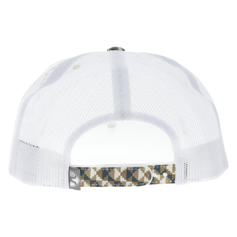 Hooey Lakota 6-Panel Trucker Snapback Hat Tan/White