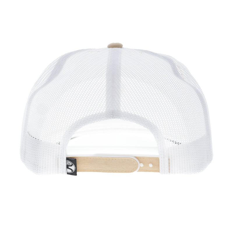 Hooey Rank Stock 5-Panel Trucker Snapback Hat White/Tan