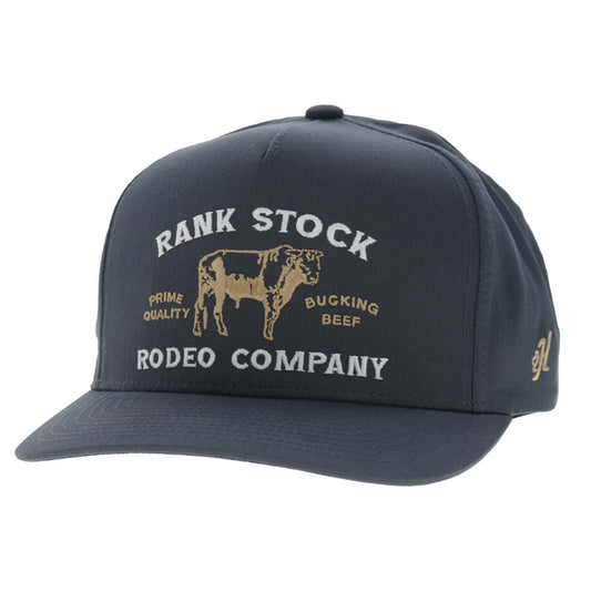 Hooey Rank Stock 5-Panel Full Surround Snapback Hat Charcoal