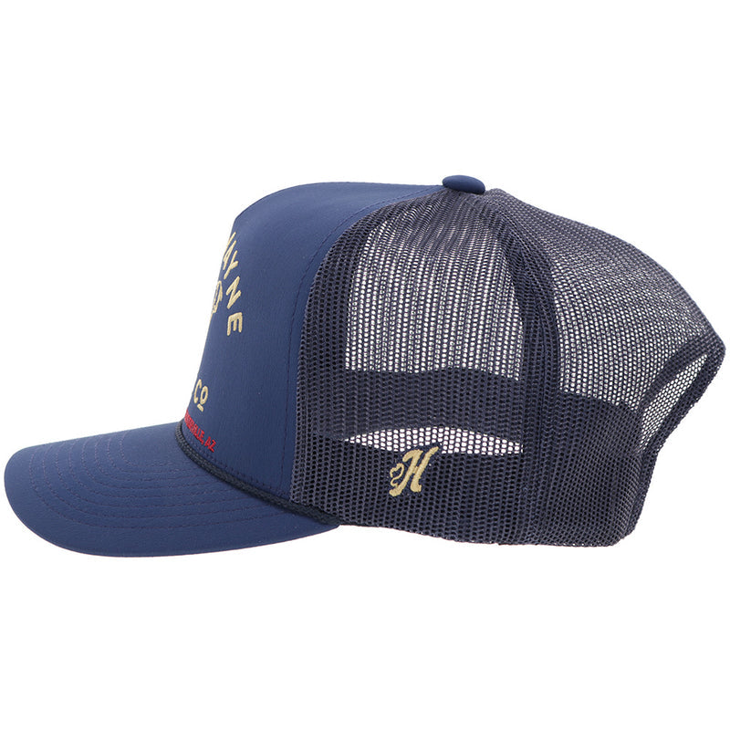 Hooey John Wayne Hat Navy w/Yellow Stitching