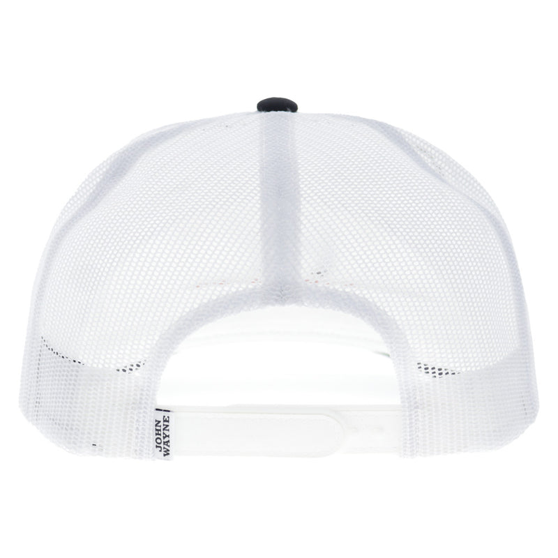 Hooey John Wayne 5-Panel Trucker Snapback Hat White/Black