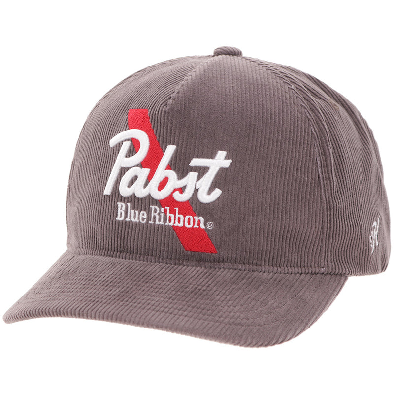 Hooey Pabst Blue Ribbon Hat Grey Corduroy
