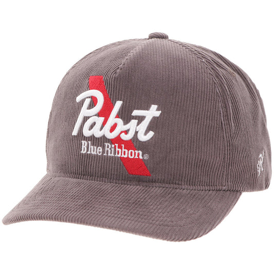 Hooey Pabst Blue Ribbon Hat Grey Corduroy