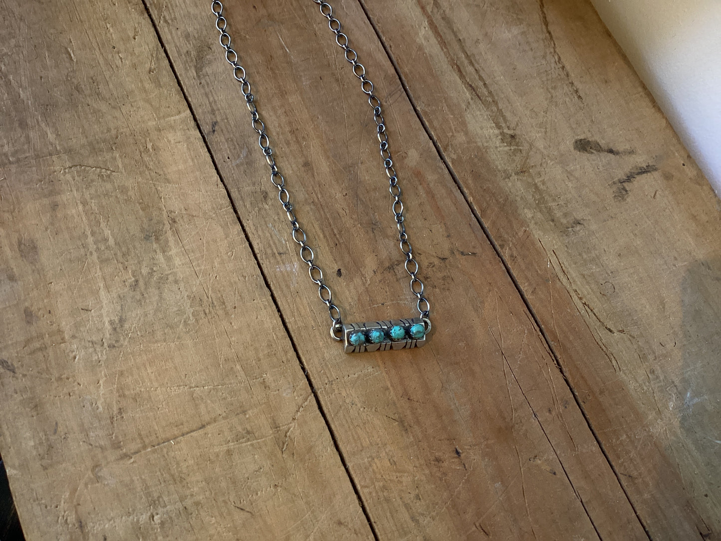 Amarillo Turquoise Bar Necklace Authentic