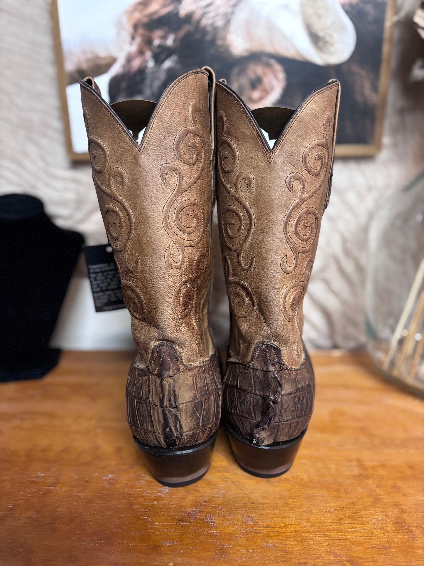 Black Jack Sueded Caiman Tail Boots