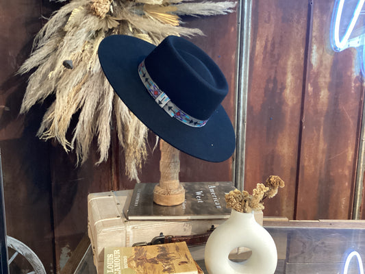 Aztec Black Flat Brim