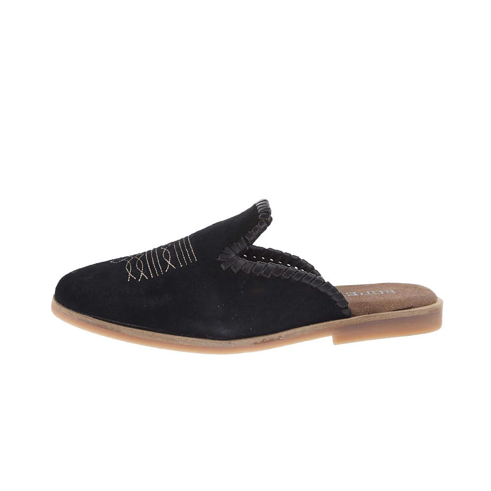 Roper Hampton Black Cow Suede Clog