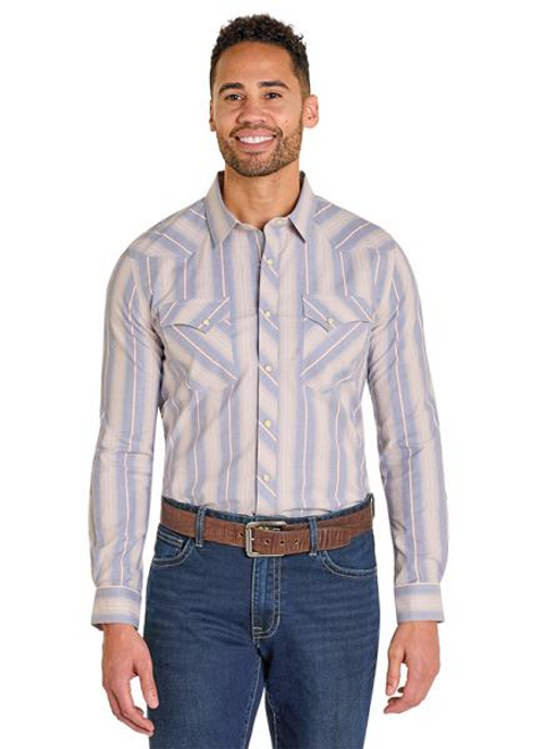 Panhandle Tan Stripe Snap Up