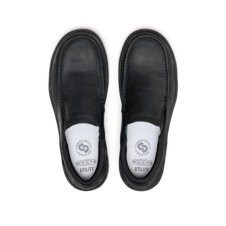 Keen Men's Gibson Slip-On Work Shoe (Carbon Toe) Black