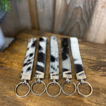 Cowhide Keychain Wristlet
