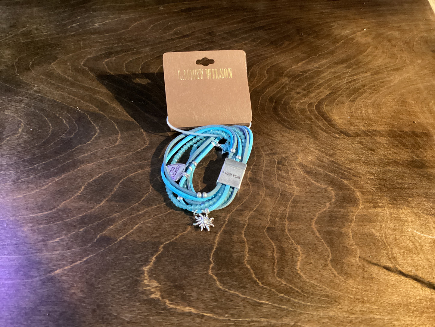 Lainey Wilson Multi Bracelet Light Blue