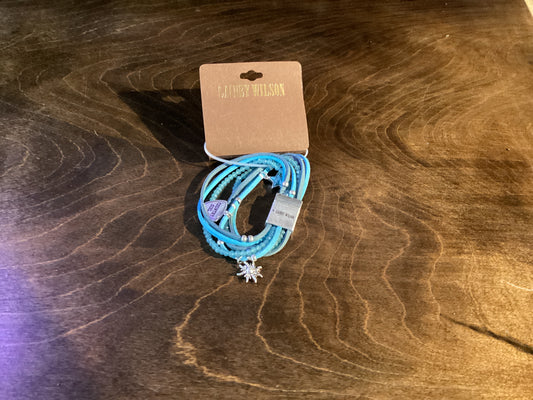 Lainey Wilson Multi Bracelet Light Blue