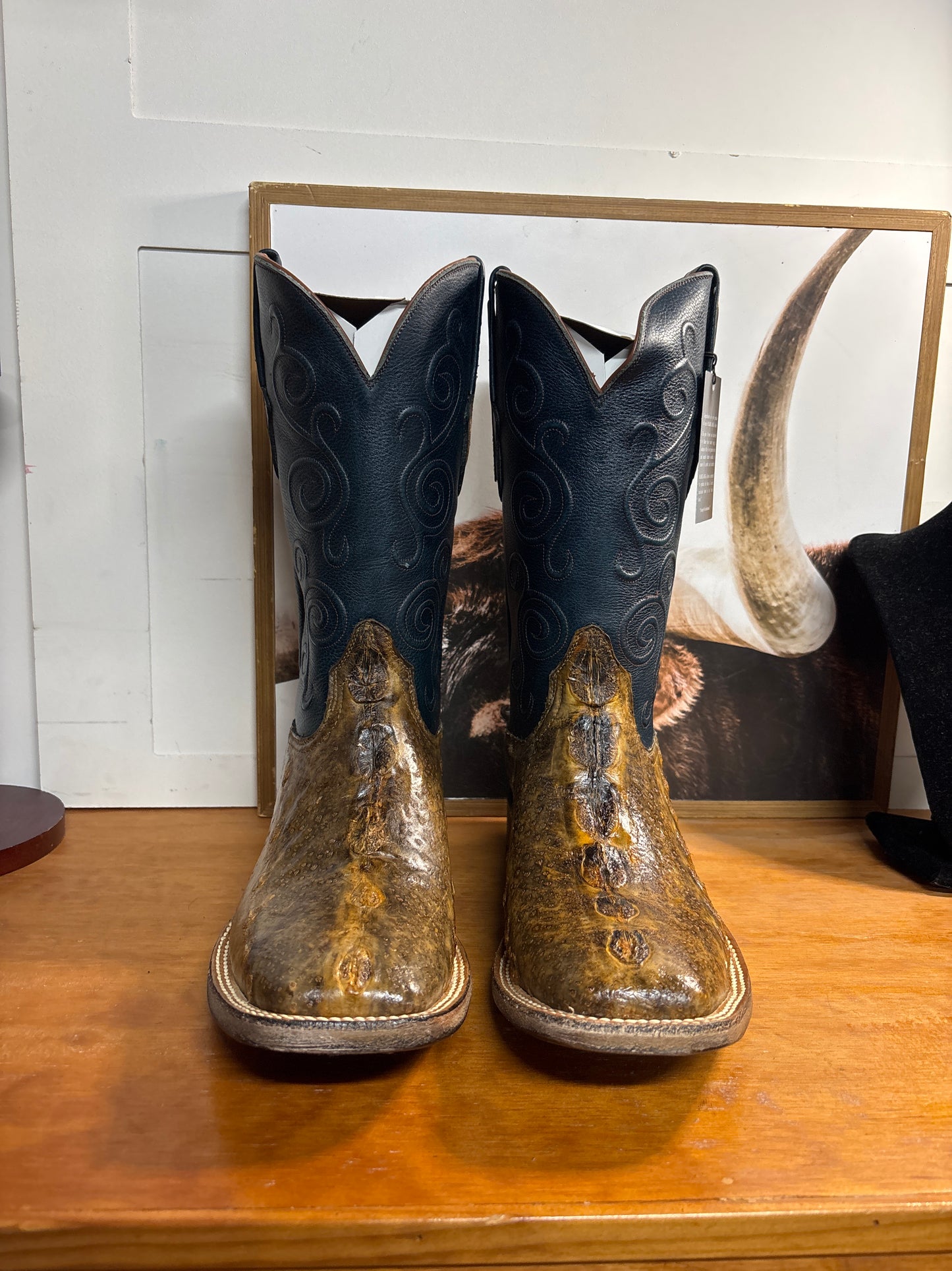 Black Jack Sturgeon Fish Brown Boots