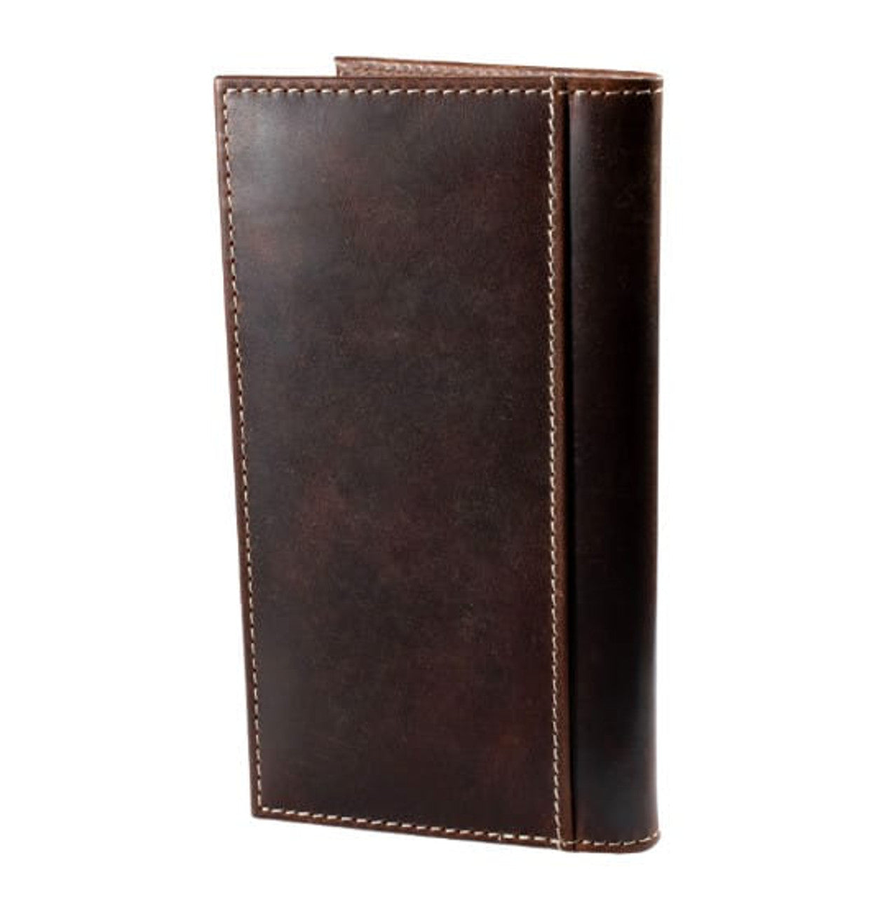 Ariat Mens Brown Leather Stitched Logo Rodeo Wallet