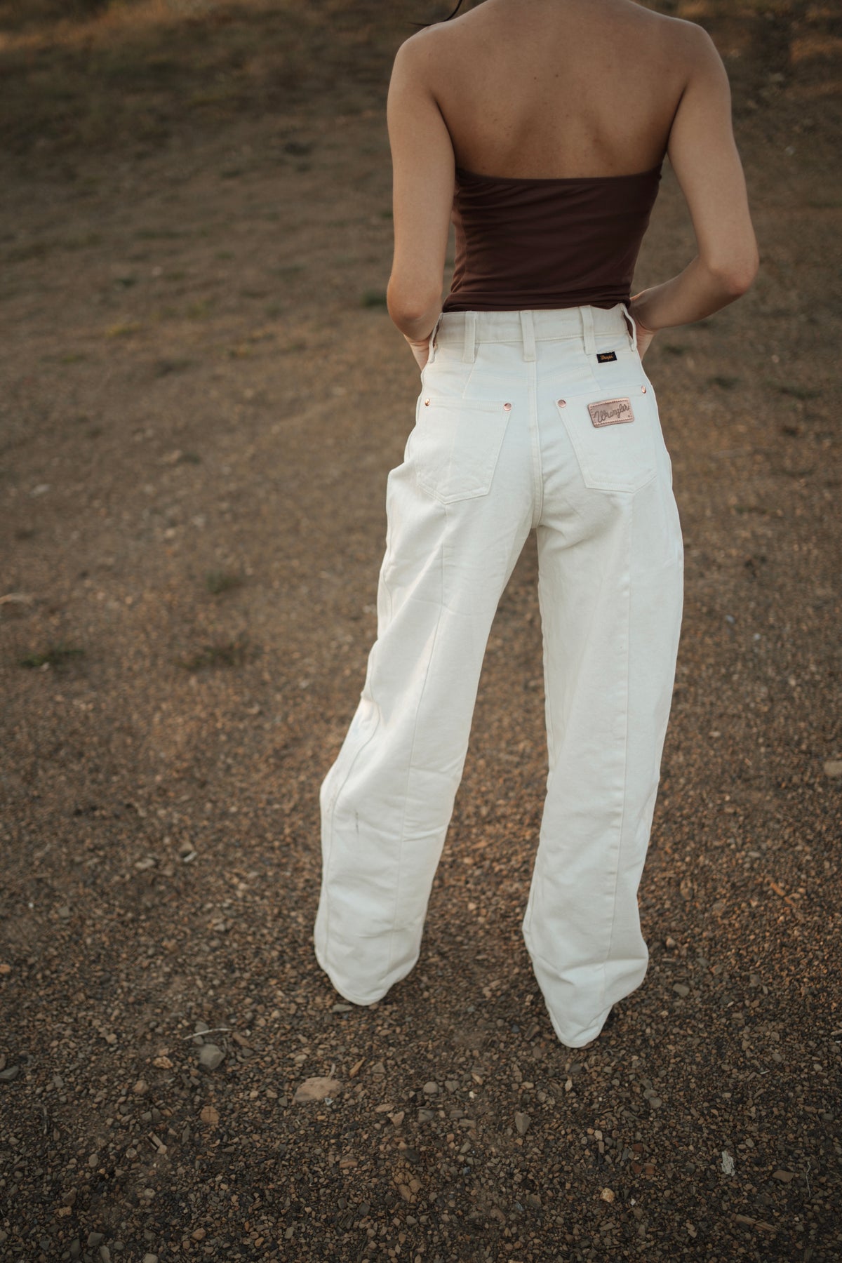 Wrangler Lainey White Barrel Wide Leg Jean