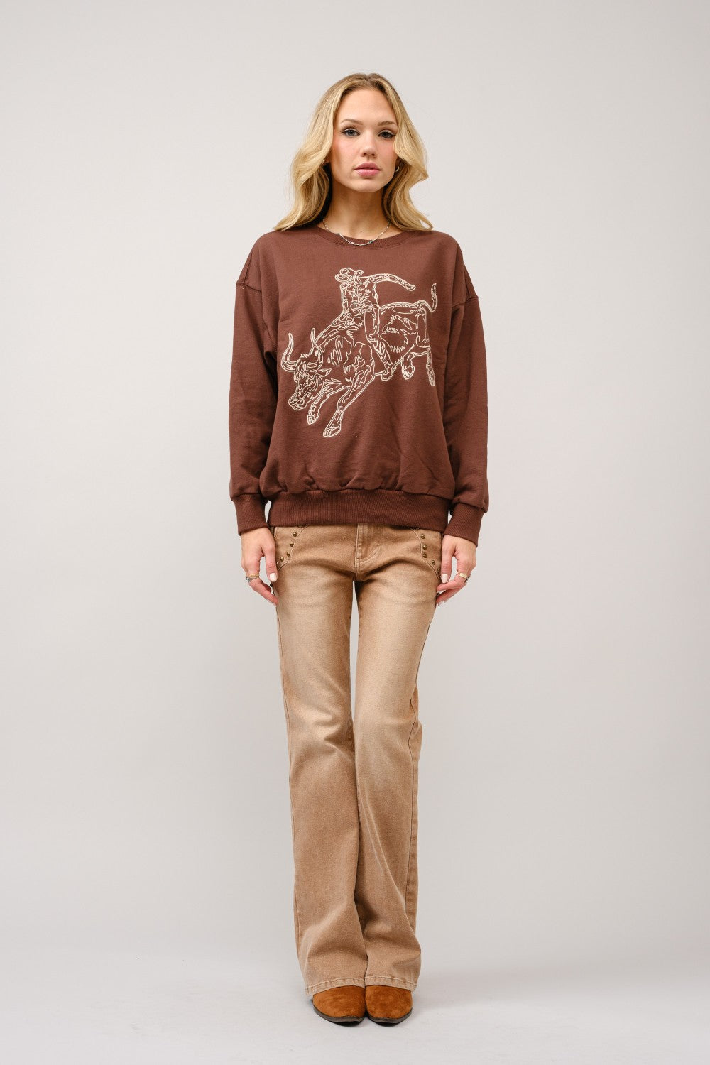 Wild Wyoming Sweatshirt Mocha