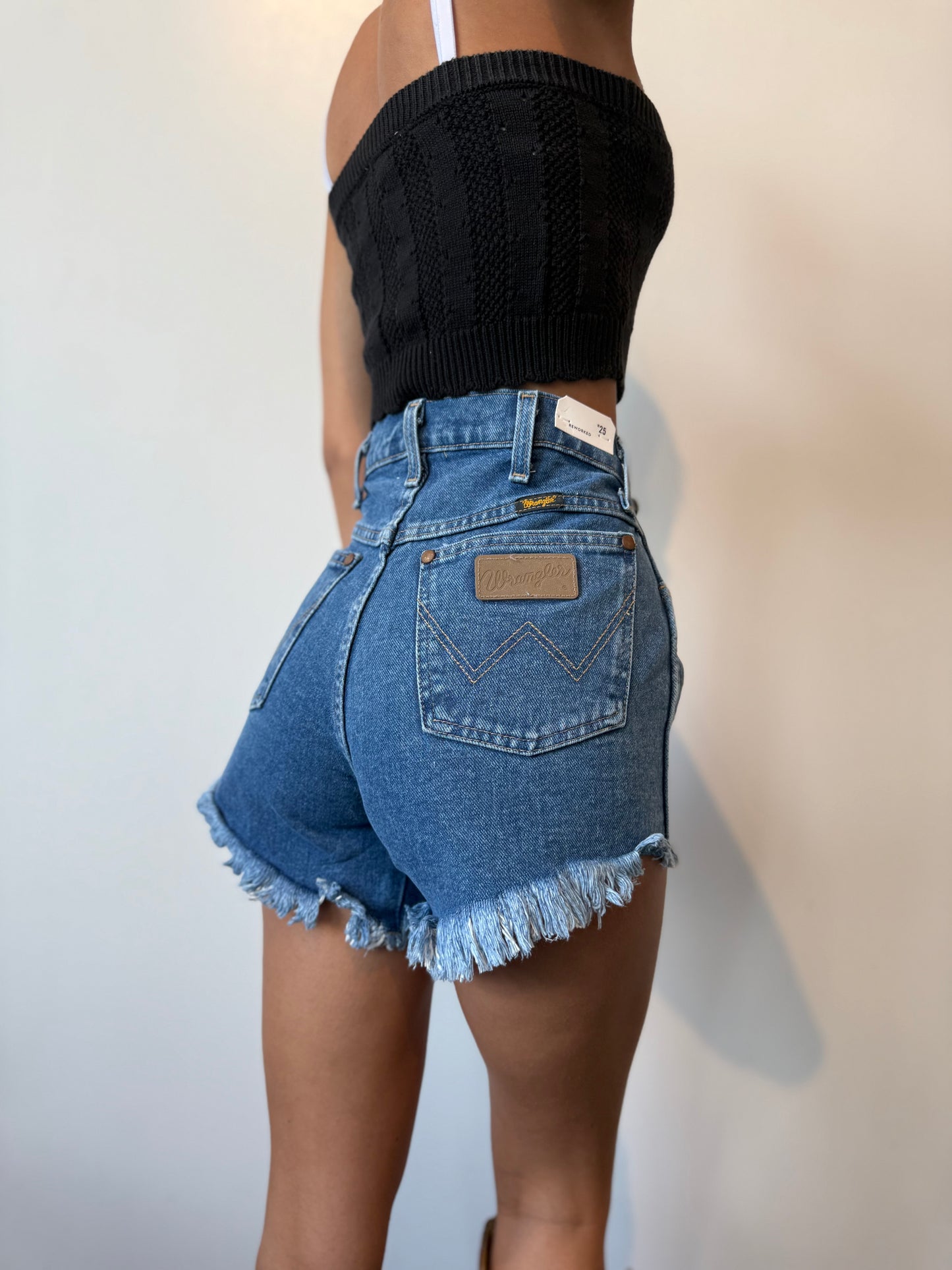 Wrangler Reworked Mid Wash Women's Shorts