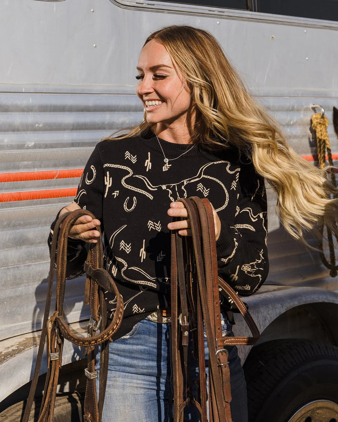 Women’s Ainsley Sweater Tan/Black