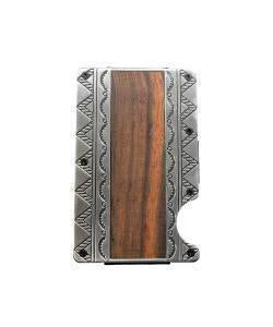3D Mens Smart Wallet Wood Inlay Brown by M&F Western