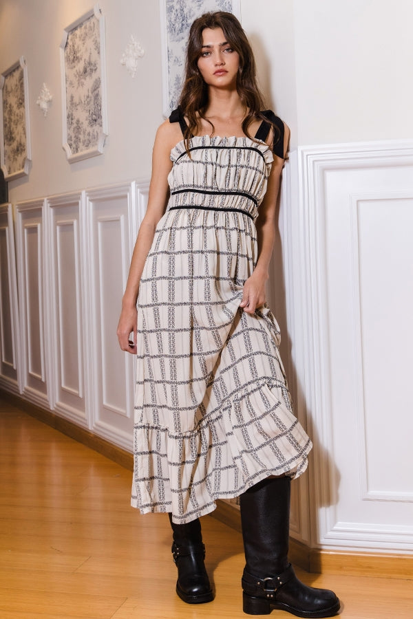 Pretty In Plaid Midi Dress