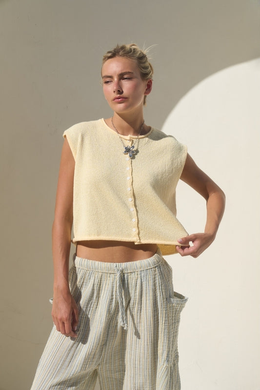 Butter Cropped Sweater