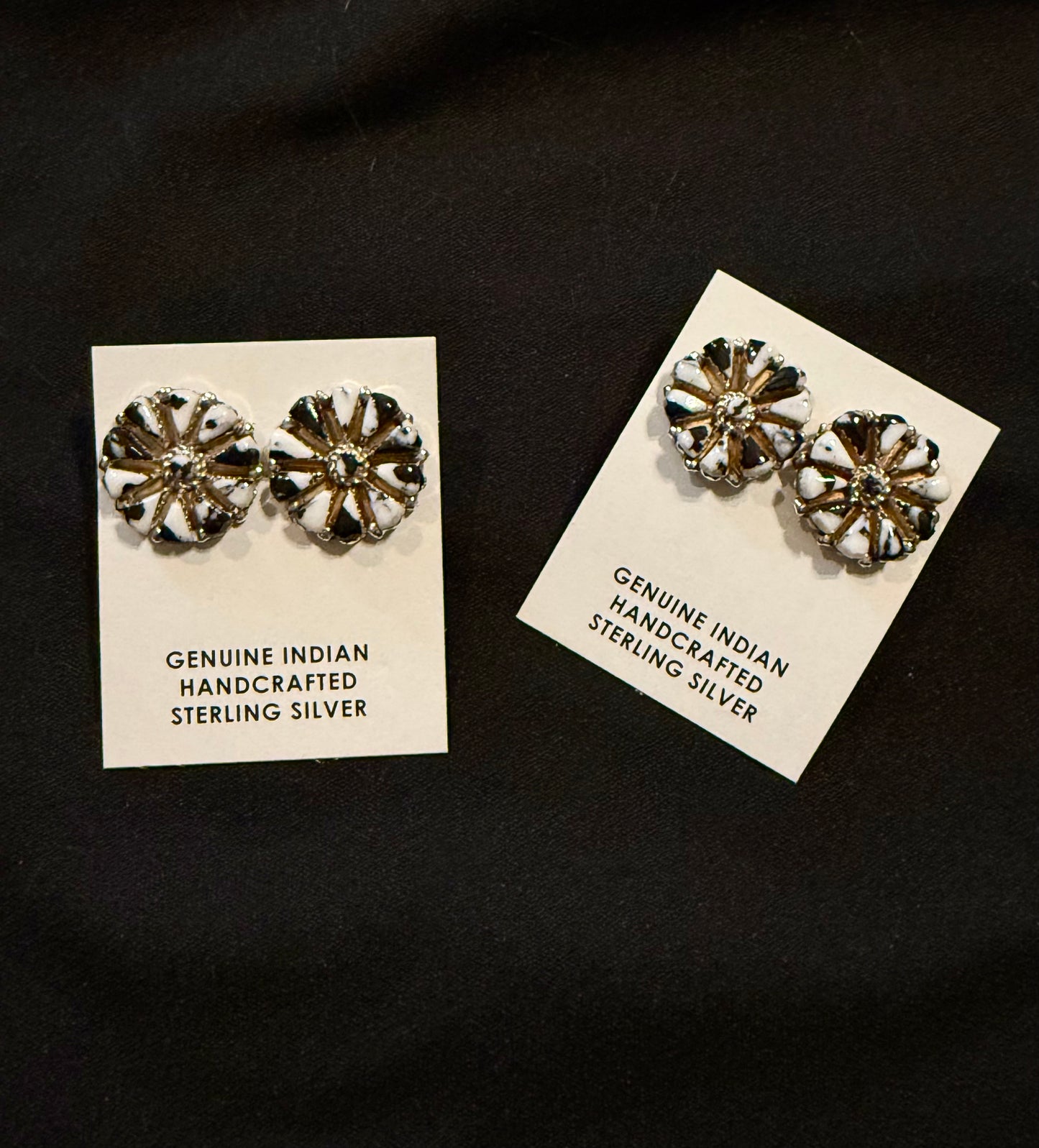 Authentic White Buffalo Cluster Earrings