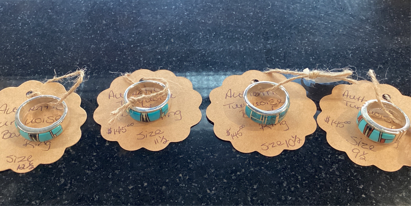 Authentic Turquoise Bands Ring