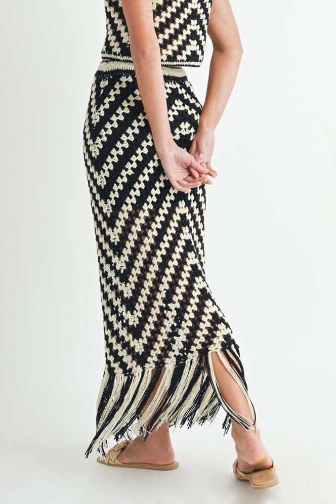 Cassidy Crochet Fringed Set