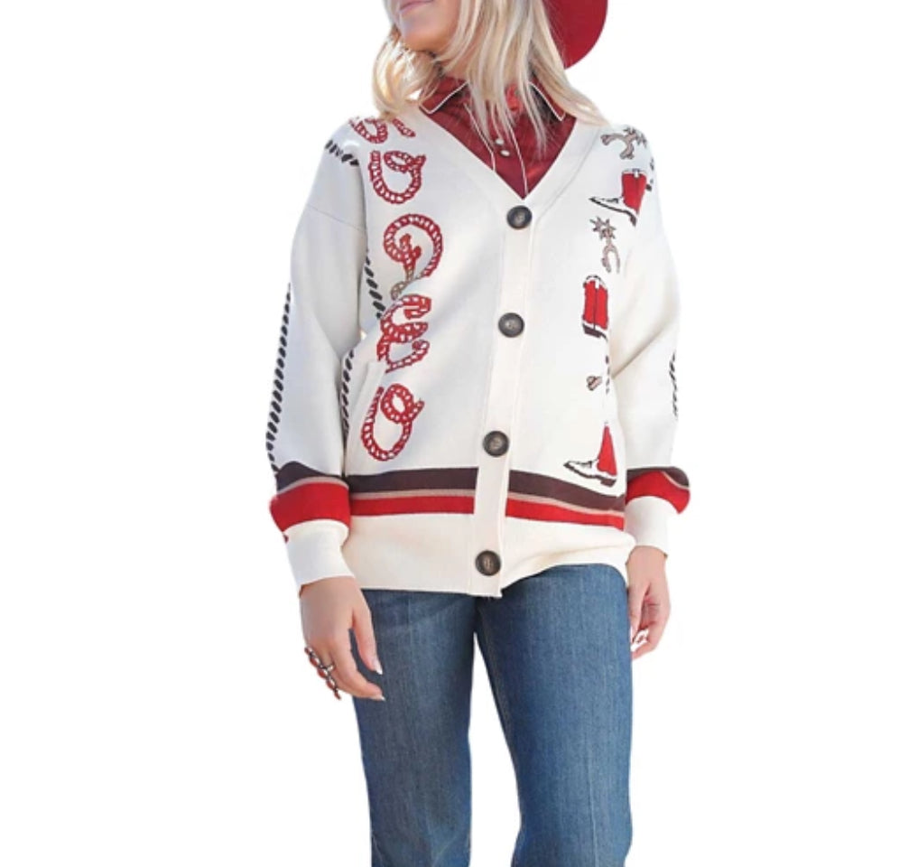 Women's Cinch Rodeo V-Neck Cardigan