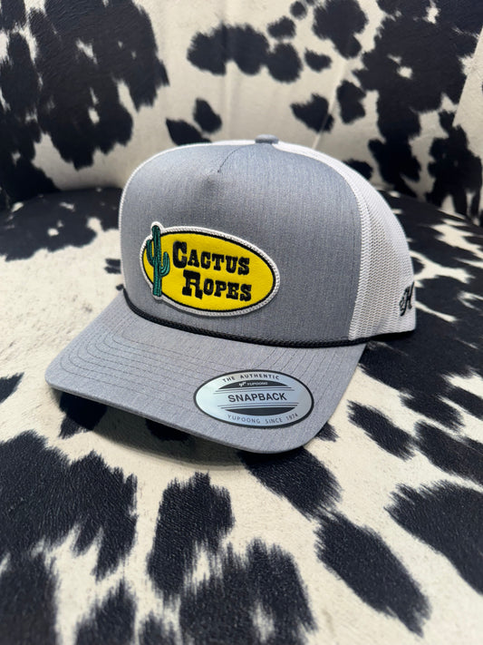 Hooey Cactus Ropes White/Gray 5 Panel Trucker
