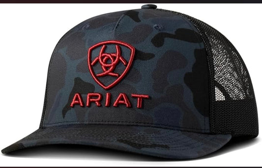 ARIAT Camo Red Stitch Hat