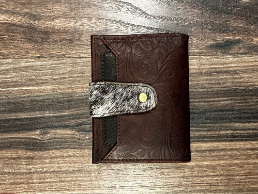 Tooled Wallet With Cowhide