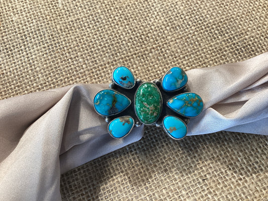 Meadows Authentic Turquoise Adjust Ring