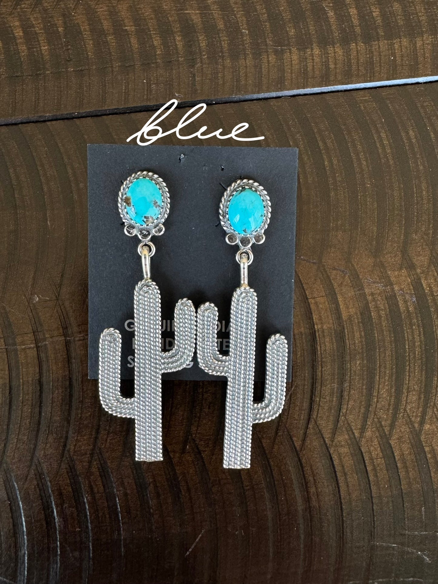Authentic Cactus Turquoise Earrings
