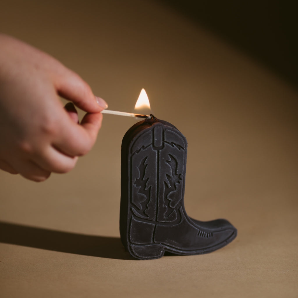 Nashville Cowboy Boot Candle Midnight