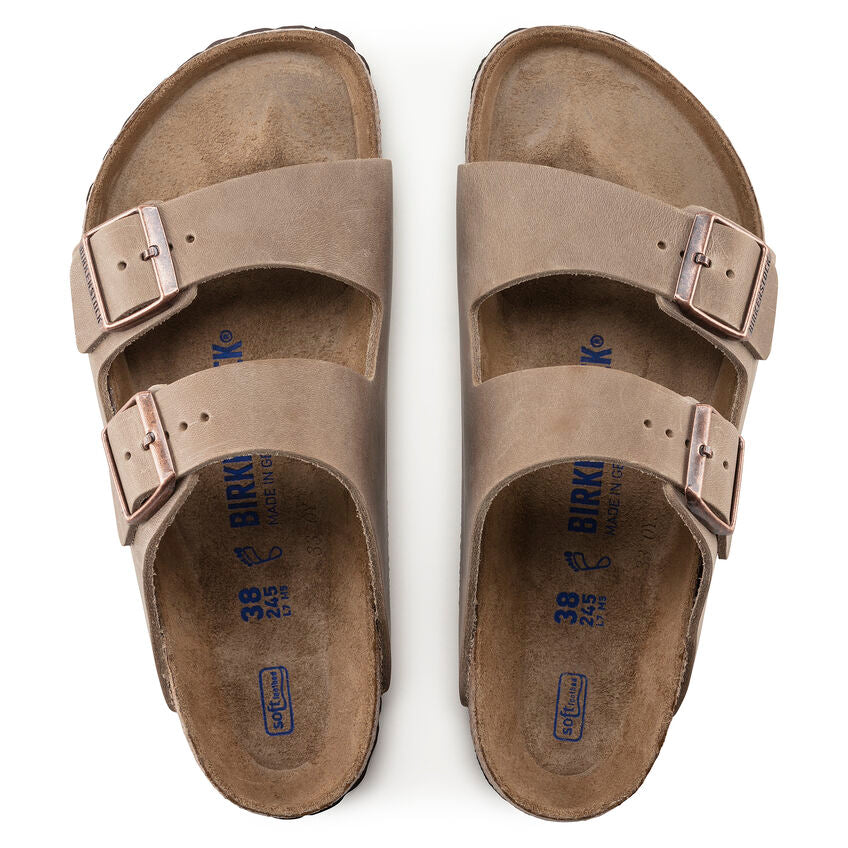 Amazon.com | Birkenstock Unisex Arizona Sandal Soft Footbed Almond Suede 40  R EU | Slides