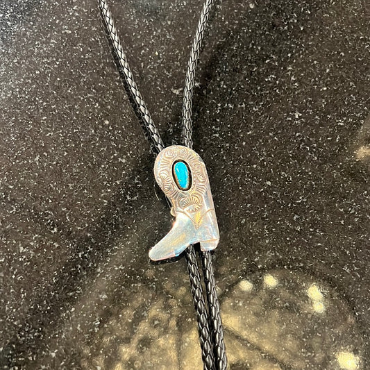 Turquoise Boot Bolo Tie